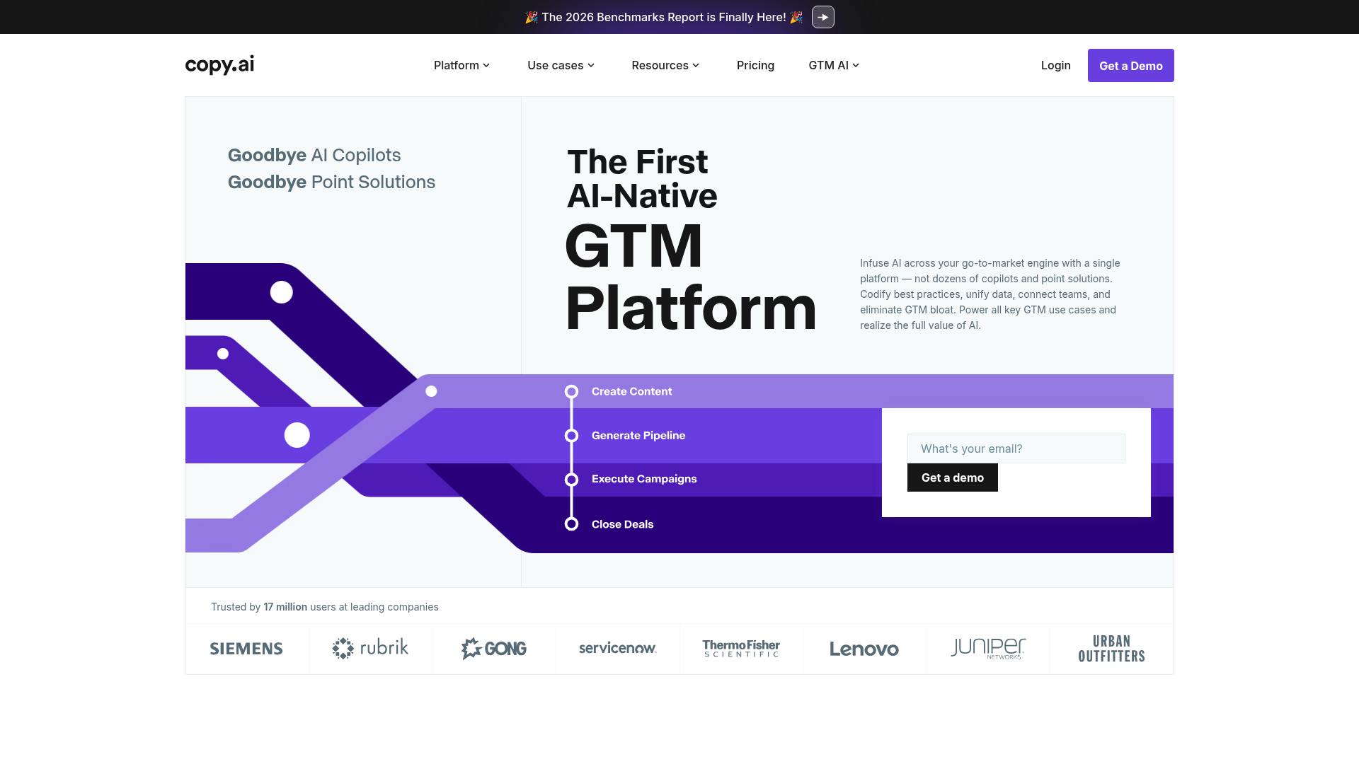 3. Copy.ai Homepage