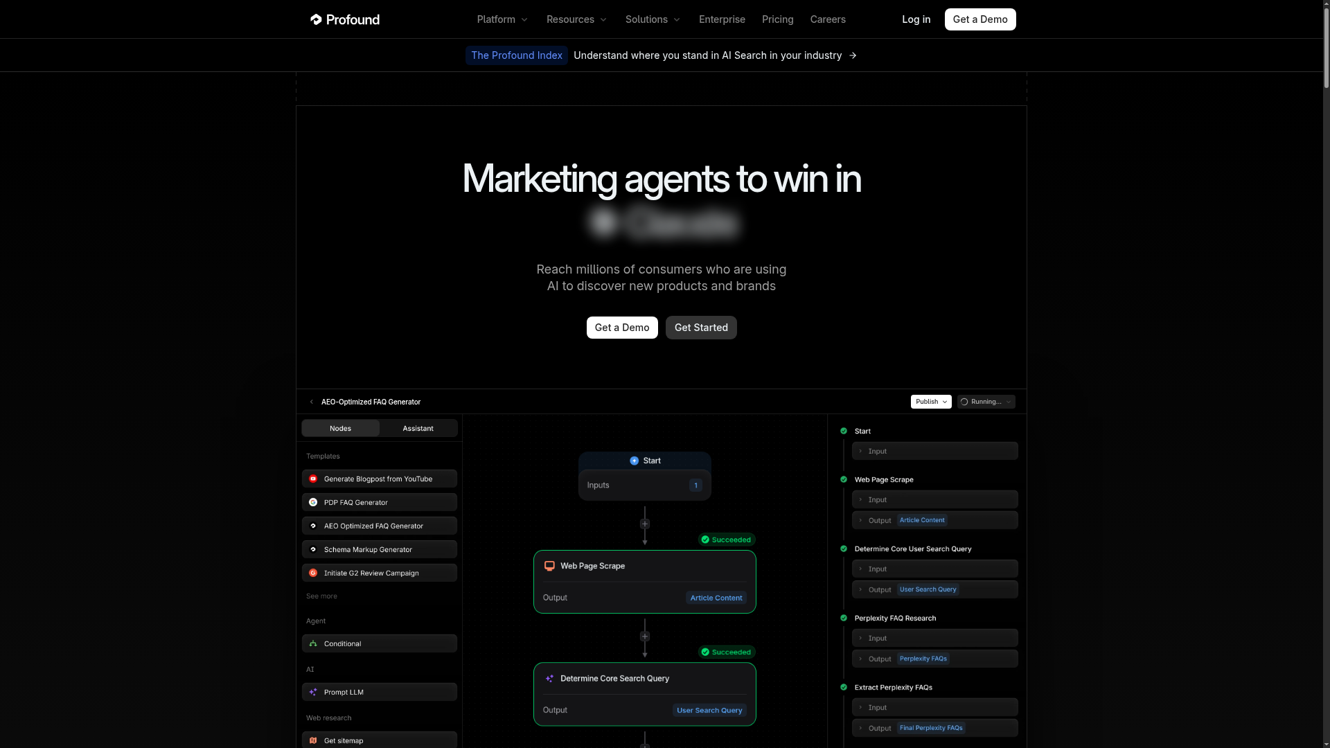 3. Profound Homepage