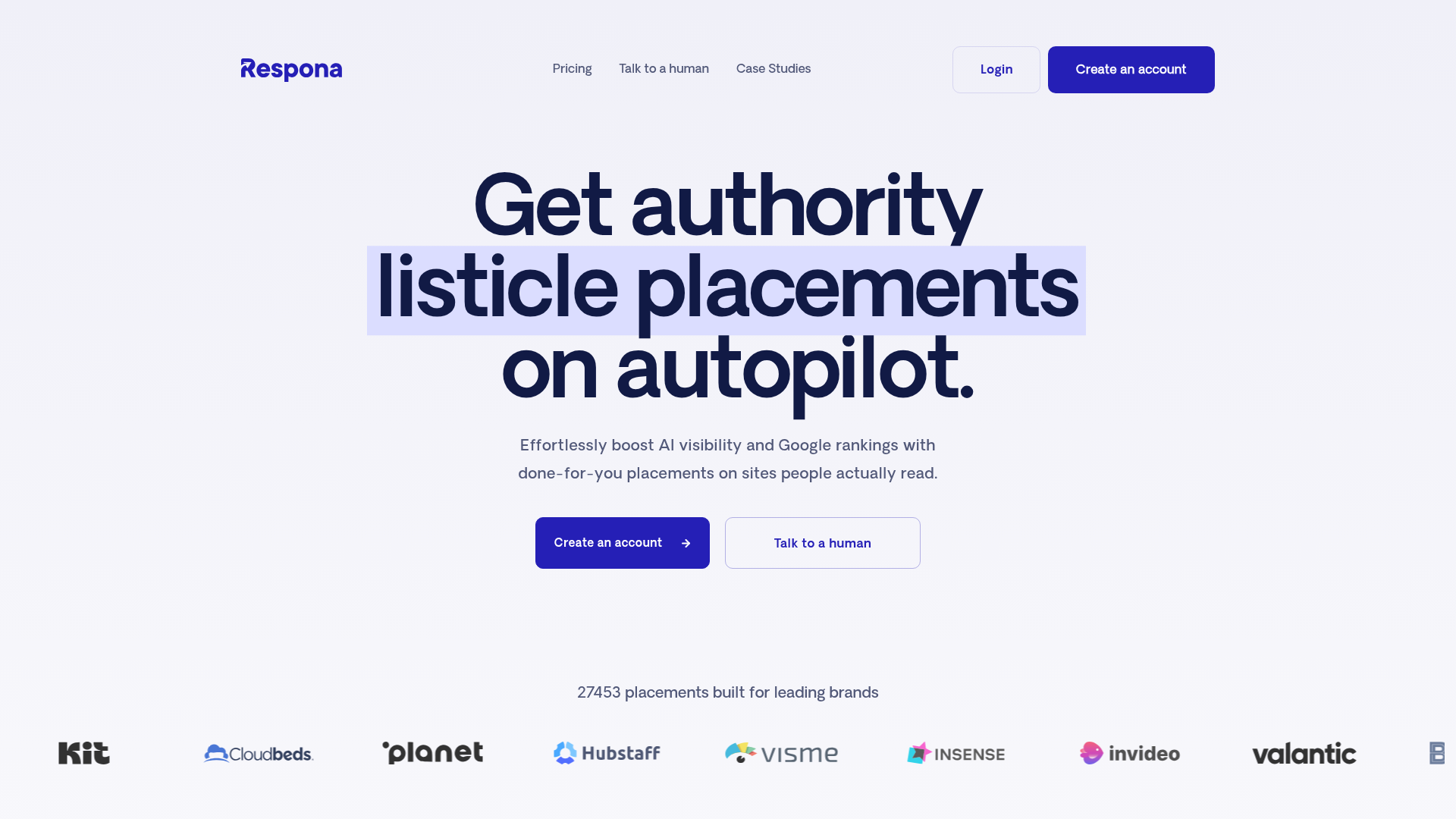 2. Respona Homepage