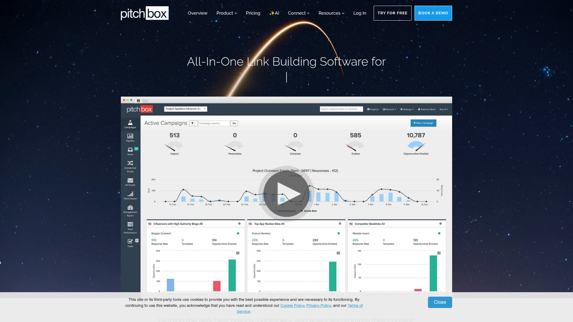 3. Pitchbox Homepage