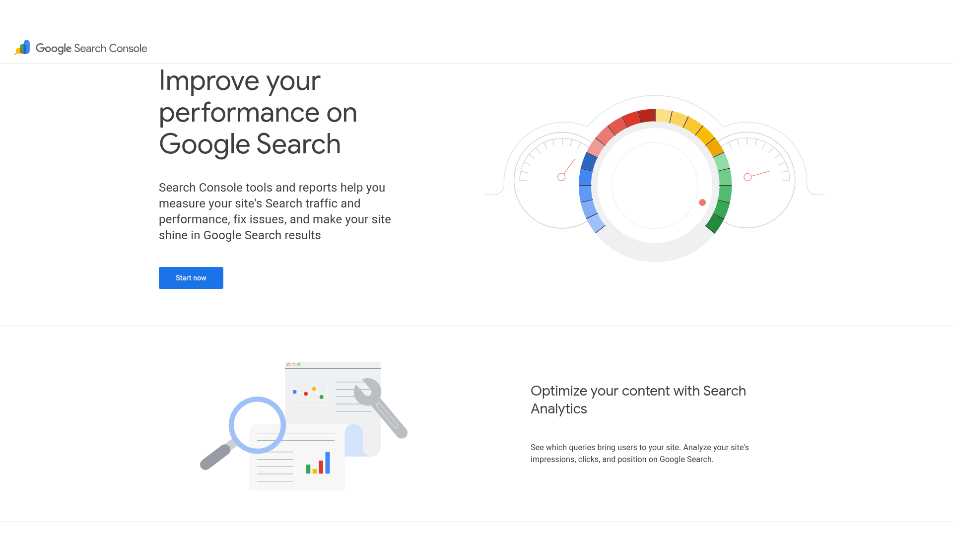 Google Search Console Homepage