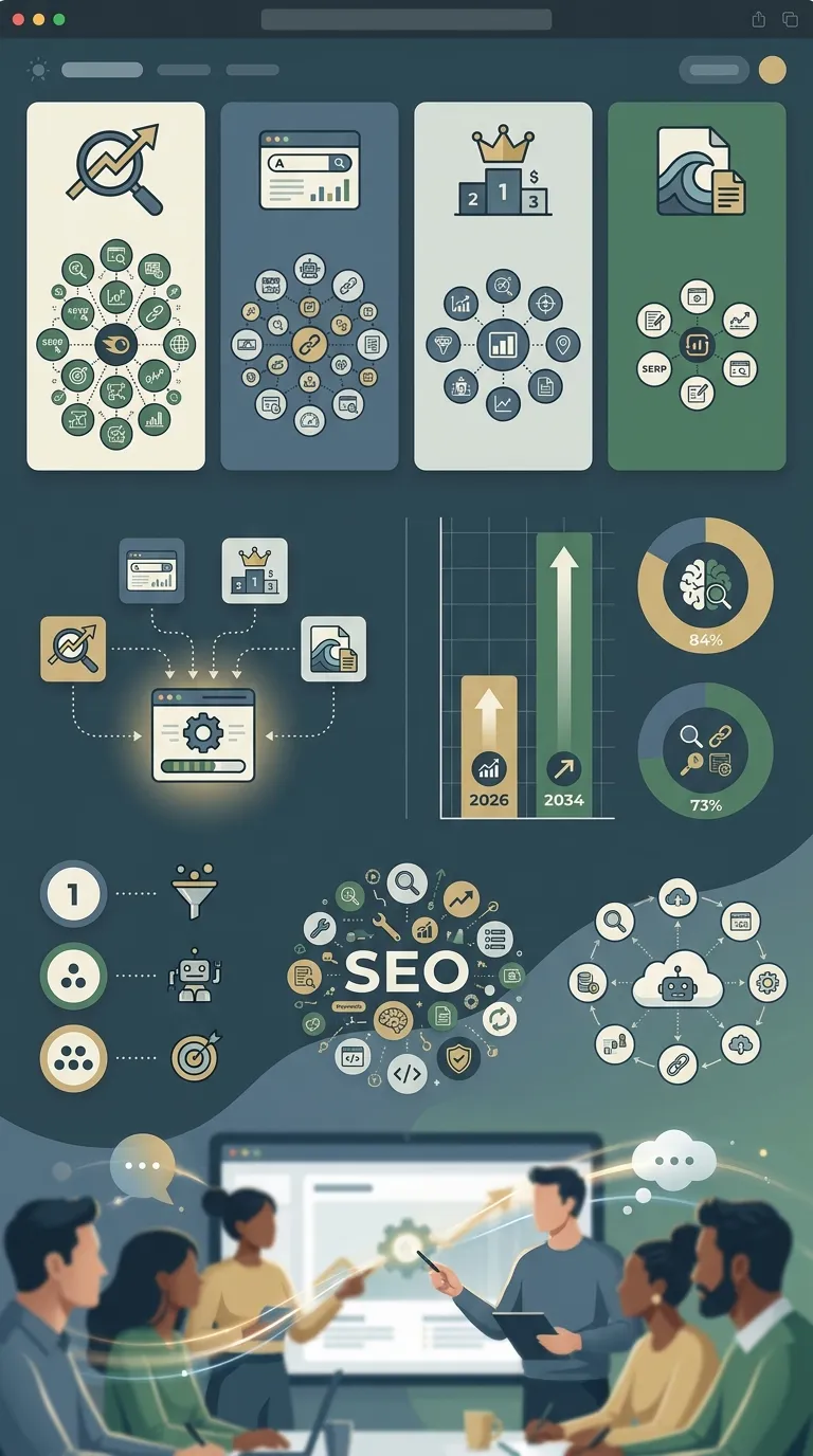 SEO automation software comparison infographic