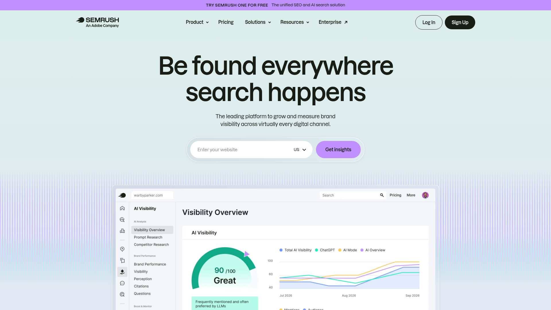 1. Semrush Homepage