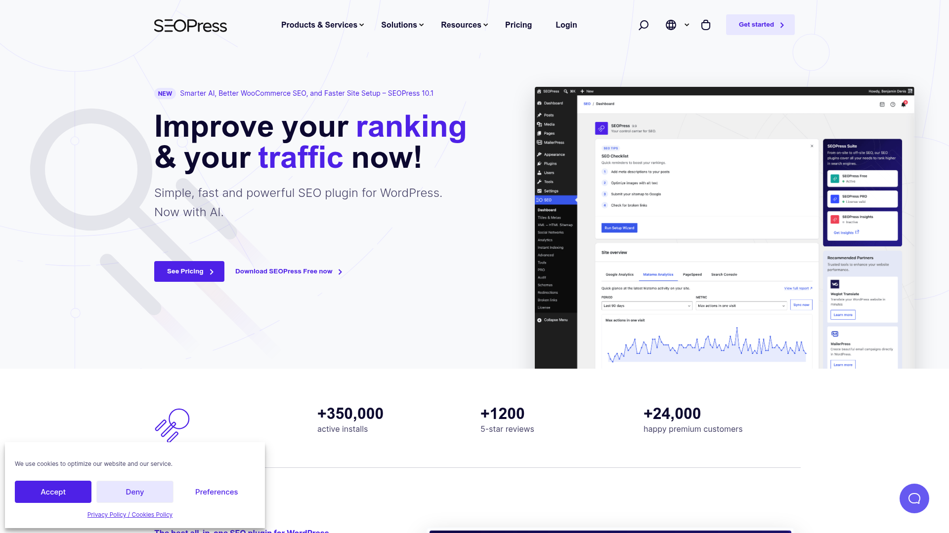4. SEOPress Homepage