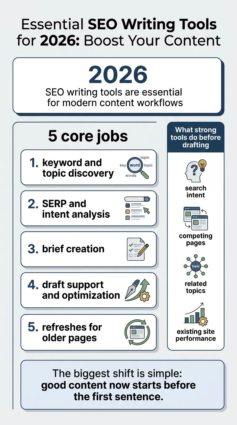 SEO writing workflow infographic